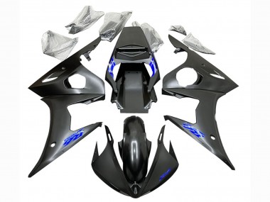 Descuento Carenados Moto Yamaha YZF R6 2003-2004 - Negro Mate Azul