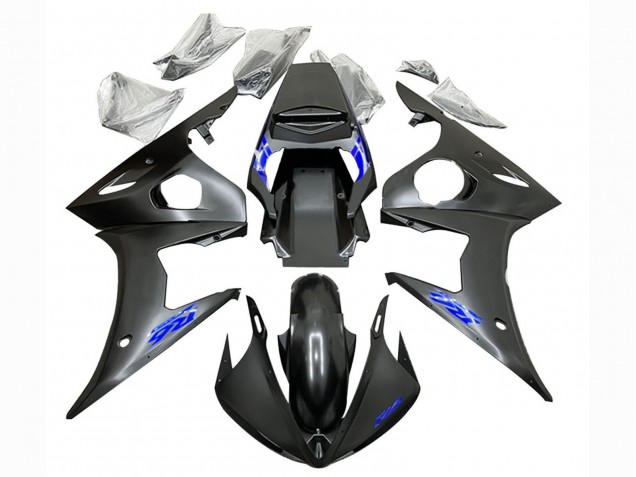 Descuento Carenados Moto Yamaha YZF R6 2003-2004 - Negro Mate Azul