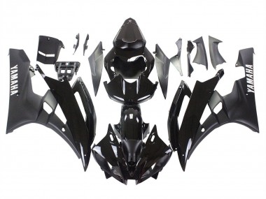 Descuento Carenados Moto Yamaha YZF 600 R6 2006-2007 - Negro Brillante Negro Mate