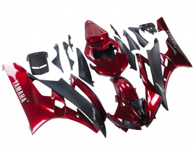 Descuento Carenado Moto Yamaha YZF 600 R6 2006-2007 - Rojo Negro Mate