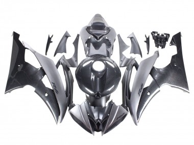 Descuento Carenados Moto Yamaha YZF 600 R6 2008-2016 - Gris Negro FibraCarbono Estilo
