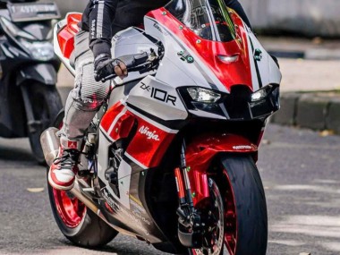 Descuento Carenados Moto Kawasaki ZX10R 2021-2025 - Blanco Rojo Negro