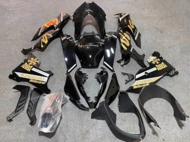 Descuento Carenados Moto Kawasaki ZX10R 2021-2025 - Negro Brillante Oro Elf Nieve