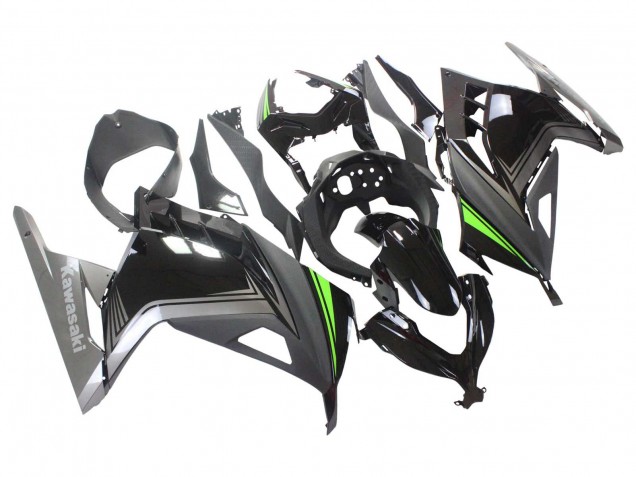 Descuento Carenados Moto Kawasaki EX300 2013-2024 - Negro Brillante Negro Mate Verde