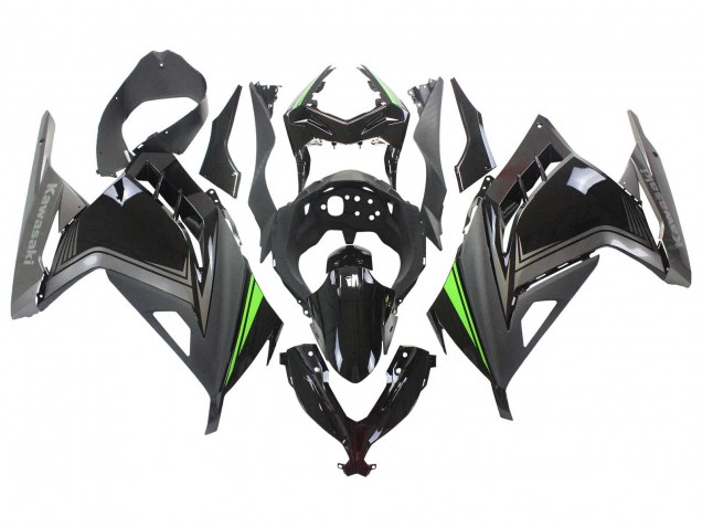 Descuento Carenados Moto Kawasaki EX300 2013-2024 - Negro Brillante Negro Mate Verde