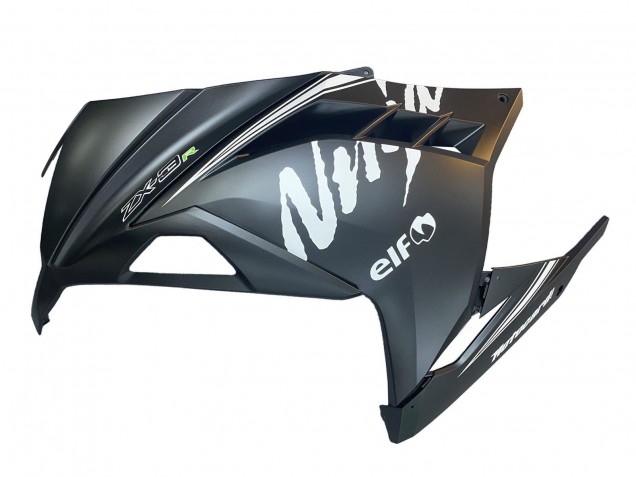 Descuento Carenados Moto Kawasaki EX300 2013-2024 - Negro Mate Blanco Elf Nieve