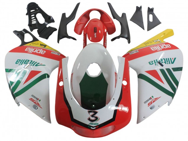 Descuento Carenados Moto Aprilia RS125 2000-2005 - Blanco Amarillo Verde Negro Alitalia 3