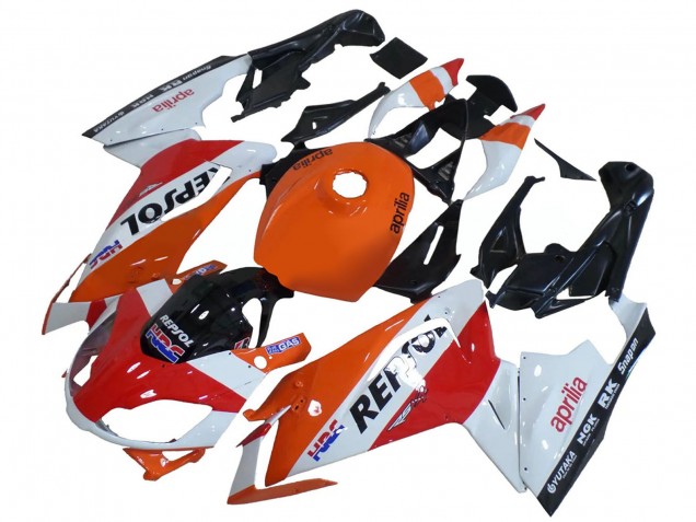 Descuento Carenados Moto Aprilia RS125 2006-2011 - Blanco Naranja Rojo Repsol