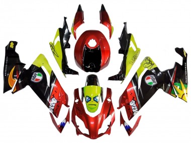 Descuento Carenados Moto Aprilia RS4 50 125 2012-2018 - Rojo Amarillo Negro Brillante Tiburón