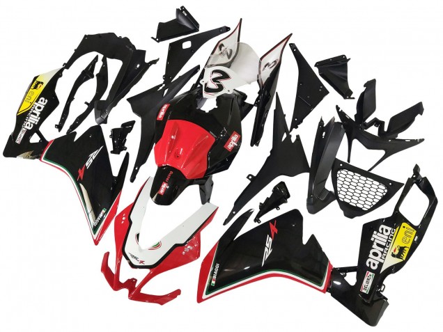 Descuento Carenados Moto Aprilia RS4 50 125 2012-2018 - Blanco Rojo Amarillo Negro Brillante