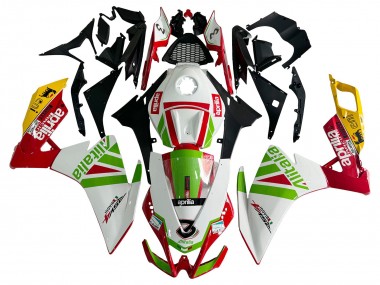 Descuento Carenado Moto Aprilia RS4 50 125 2012-2018 - Blanco Rojo Verde Amarillo Alitalia