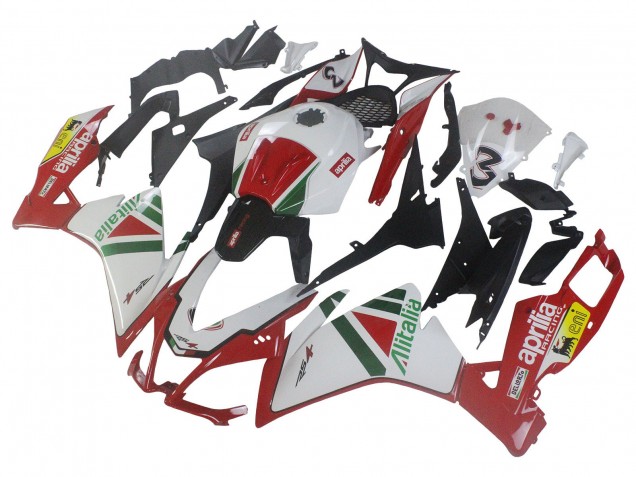 Descuento Kits Carenado Moto Aprilia RS4 50 125 2012-2018 - Blanco Rojo Verde Amarillo Alitalia