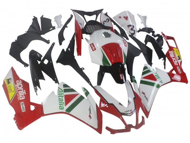 Descuento Kits Carenado Moto Aprilia RS4 50 125 2012-2018 - Blanco Rojo Verde Amarillo Alitalia