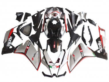 Descuento Carenados Moto Aprilia RS4 50 125 2012-2018 - Plata Rojo Negro Brillante