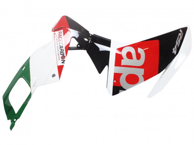 Descuento Carenados Moto Aprilia RS4 50 125 2012-2018 - Blanco Rojo Verde Negro Brillante
