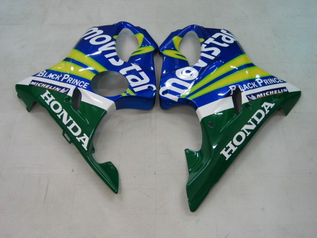 Descuento Carenados Moto Honda CBR600 F4i 2004-2007 - Azul Amarillo Verde MoviStar