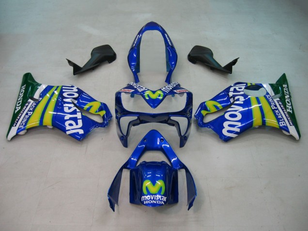 Descuento Carenados Moto Honda CBR600 F4i 2004-2007 - Azul Amarillo Verde MoviStar