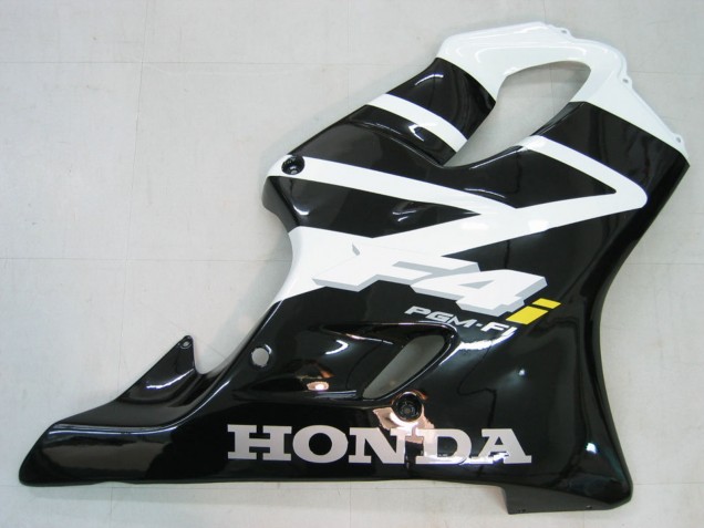 Descuento Carenado Moto Honda CBR600 F4i 2004-2007 - Blanco Negro Brillante