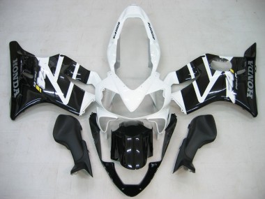 Descuento Carenado Moto Honda CBR600 F4i 2004-2007 - Blanco Negro Brillante