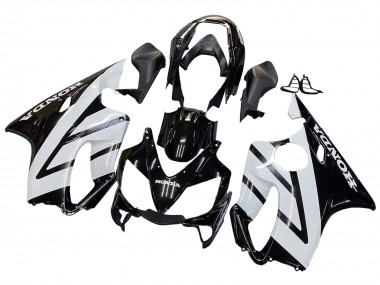 Descuento Carenados Moto Honda CBR600 F4i 2004-2007 - Blanco Negro Brillante