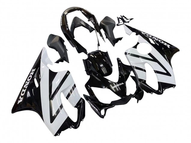 Descuento Carenados Moto Honda CBR600 F4i 2004-2007 - Blanco Negro Brillante