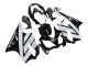 Descuento Carenados Moto Honda CBR600 F4i 2004-2007 - Blanco Negro Brillante