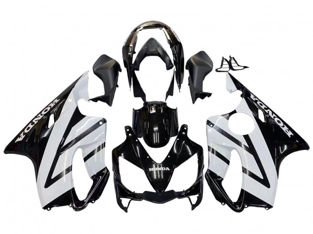 Descuento Carenados Moto Honda CBR600 F4i 2004-2007 - Blanco Negro Brillante