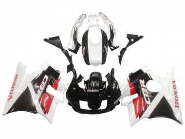 Descuento Carenados Moto Honda CBR600 F2 1991-1994 - Blanco Rojo Negro Brillante