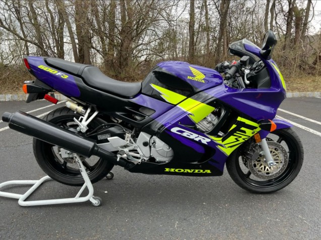 Descuento Carenados Moto Honda CBR600 F3 1997-1998 - Azul Neon Amarillo