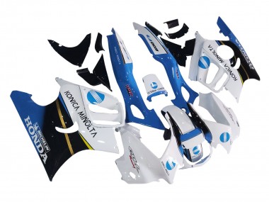 Descuento Carenados Moto Honda CBR600 F3 1997-1998 - Blanco Azul Negro Brillante
