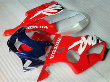 Descuento Carenados Moto Honda CBR600 F4 1999-2000 - Blanco Rojo Azul Oscuro