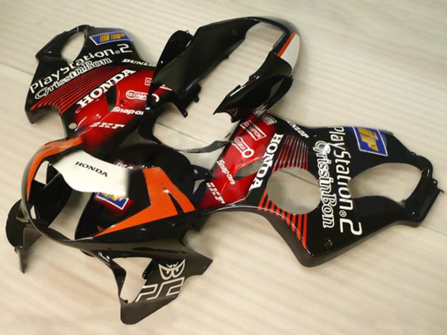 Descuento Carenados Moto Honda CBR600 F4 1999-2000 - Negro Brillante Rojo Blanco PlayStation 2