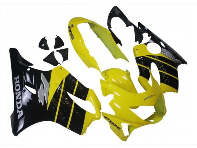 Descuento Carenados Moto Honda CBR600 F4 1999-2000 - Amarillo Negro Brillante
