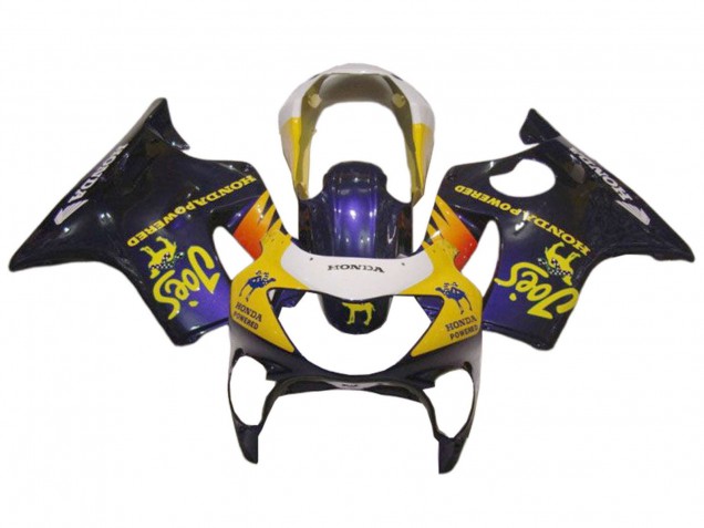 Descuento Carenados Moto Honda CBR600 F4 1999-2000 - Blanco Amarillo Negro Brillante Joes