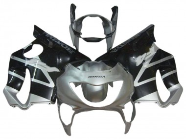 Descuento Carenados Moto Honda CBR600 F4 1999-2000 - Plata Negro Brillante