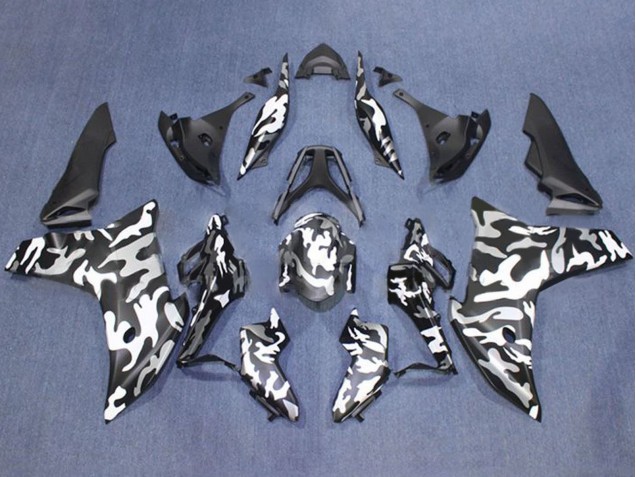 Descuento Carenados Moto Honda CBR600F 2011-2013 - Negro Blanco Camouflage