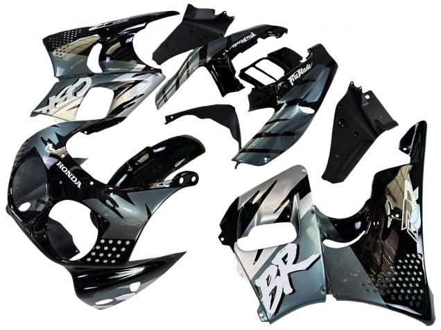 Descuento Carenados Moto Honda CBR900RR 893 1992-1993 - Plata Negro Brillante