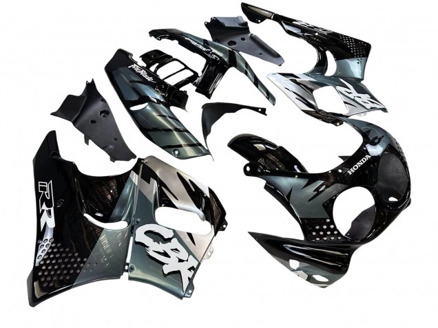 Descuento Carenados Moto Honda CBR900RR 893 1992-1993 - Plata Negro Brillante