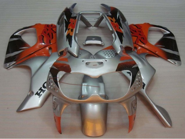 Descuento Carenados Moto Honda CBR900RR 893 1992-1993 - Plata Naranja Negro Brillante