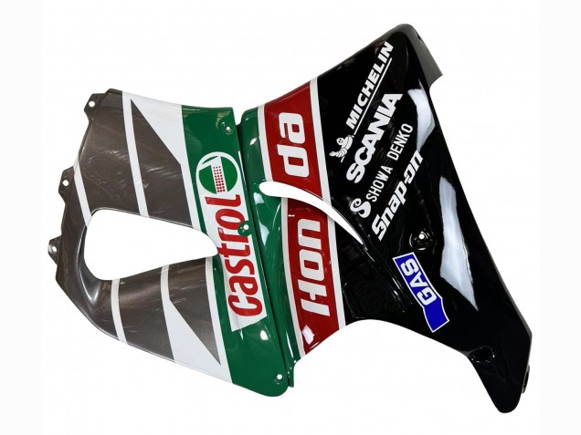 Descuento Carenados Moto Honda CBR900RR 893 1996-1997 - Blanco Verde Gris Negro Brillante Castrol