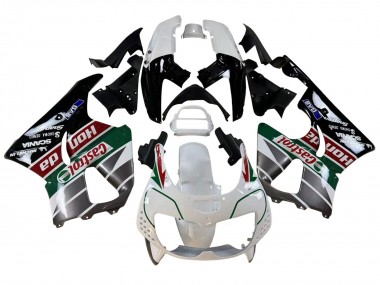 Descuento Carenados Moto Honda CBR900RR 893 1996-1997 - Blanco Verde Gris Negro Brillante Castrol