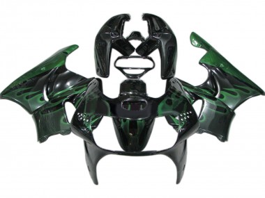 Descuento Carenados Moto Honda CBR900RR 919 1998-1999 - Negro Brillante Verde Llama