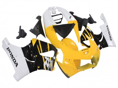 Descuento Carenados Moto Honda CBR900RR 919 1998-1999 - Blanco Amarillo Negro Brillante