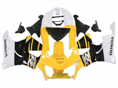 Descuento Carenados Moto Honda CBR900RR 919 1998-1999 - Blanco Amarillo Negro Brillante