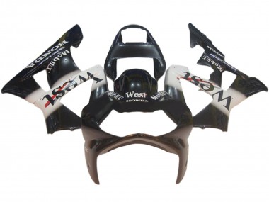 Descuento Carenados Moto Honda CBR900RR 929 2000-2001 - Negro Brillante Blanco West