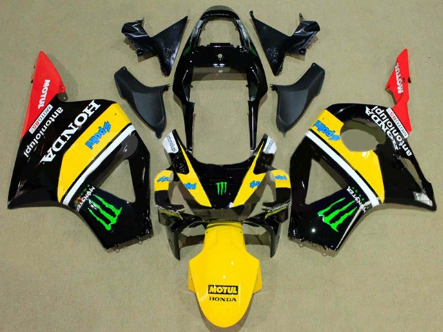 Descuento Carenados Moto Honda CBR900RR 954 2002-2003 - Negro Brillante Amarillo Rojo Verde Monstruo