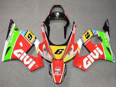 Descuento Carenados Moto Honda CBR900RR 954 2002-2003 - Blanco Rojo Amarillo Azul Verde Negro Elf Givi 6