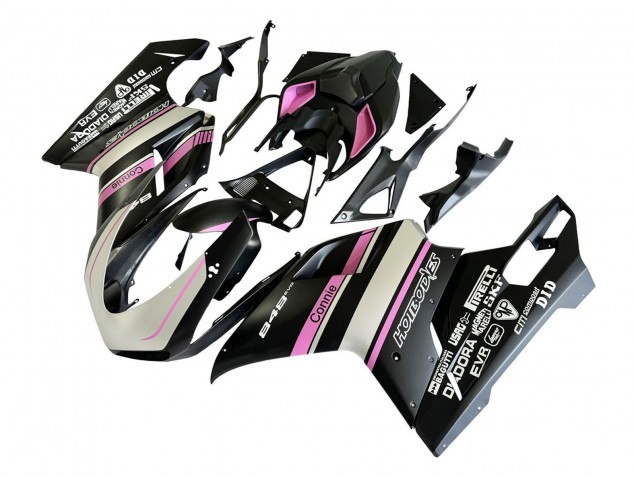 Descuento Carenados Moto Ducati 848 2007-2014 - Blanco Rosa Negro Brillante Connie