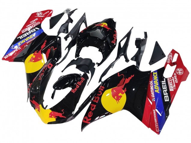 Descuento Carenados Moto Ducati 848/1098/1198 2007-2014 - Negro Brillante Amarillo Azul Rojo Bull