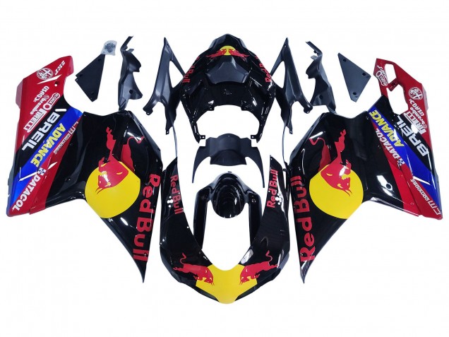 Descuento Carenados Moto Ducati 848/1098/1198 2007-2014 - Negro Brillante Amarillo Azul Rojo Bull